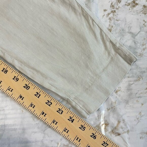 Aritzia Babaton Cohen Pants Cropped Pleated Linen Blend 10 Gray Summer Preppy - Picture 14 of 16